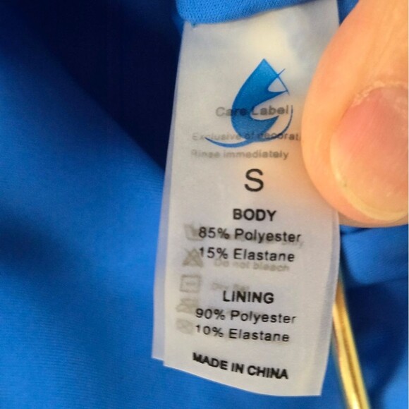 Cupshe One-Piece Monokini Swimsuit Sz S Blue New w/o tags - Picture 5 of 7